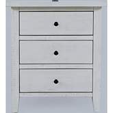 Maxton Nightstand with USB Charging in Distressed Ivory Acacia